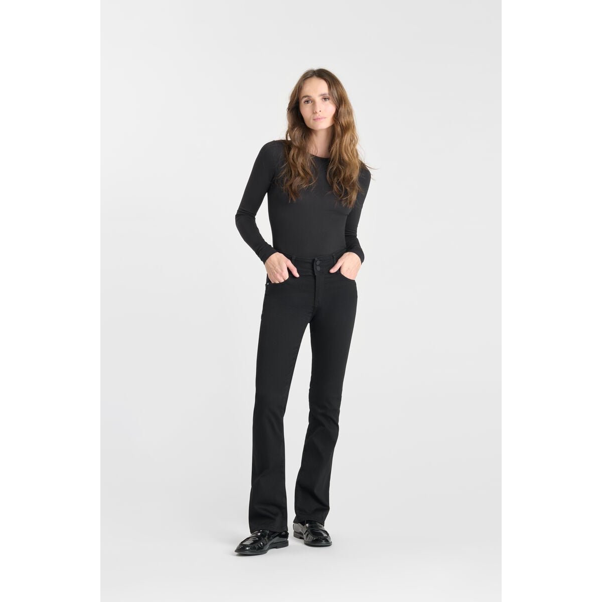 Jeans bootcut ULTRABOO, longueur 34 black, LE TEMPS DES CERISES