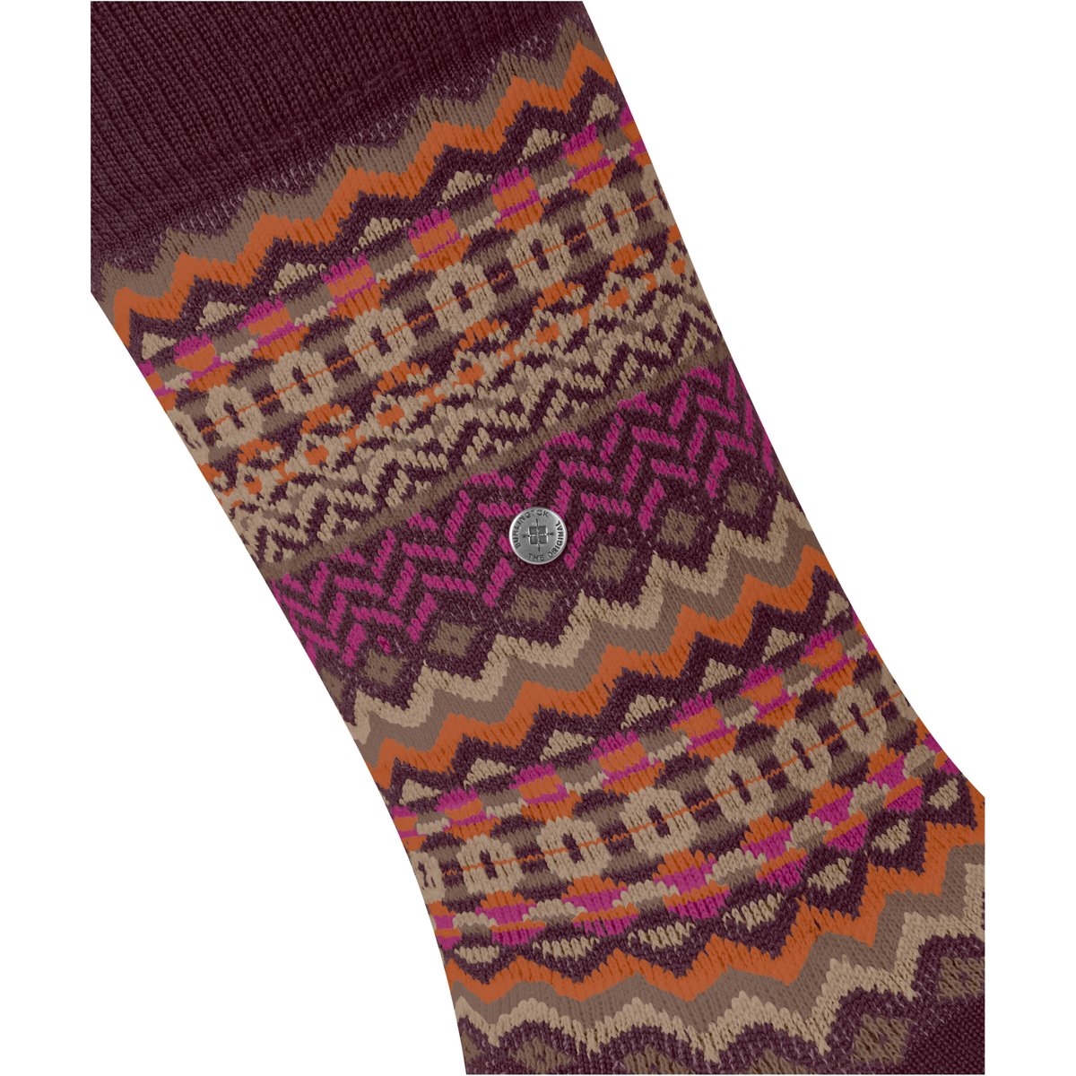 Chaussettes Fair Isle Opaque rouge, BURLINGTON