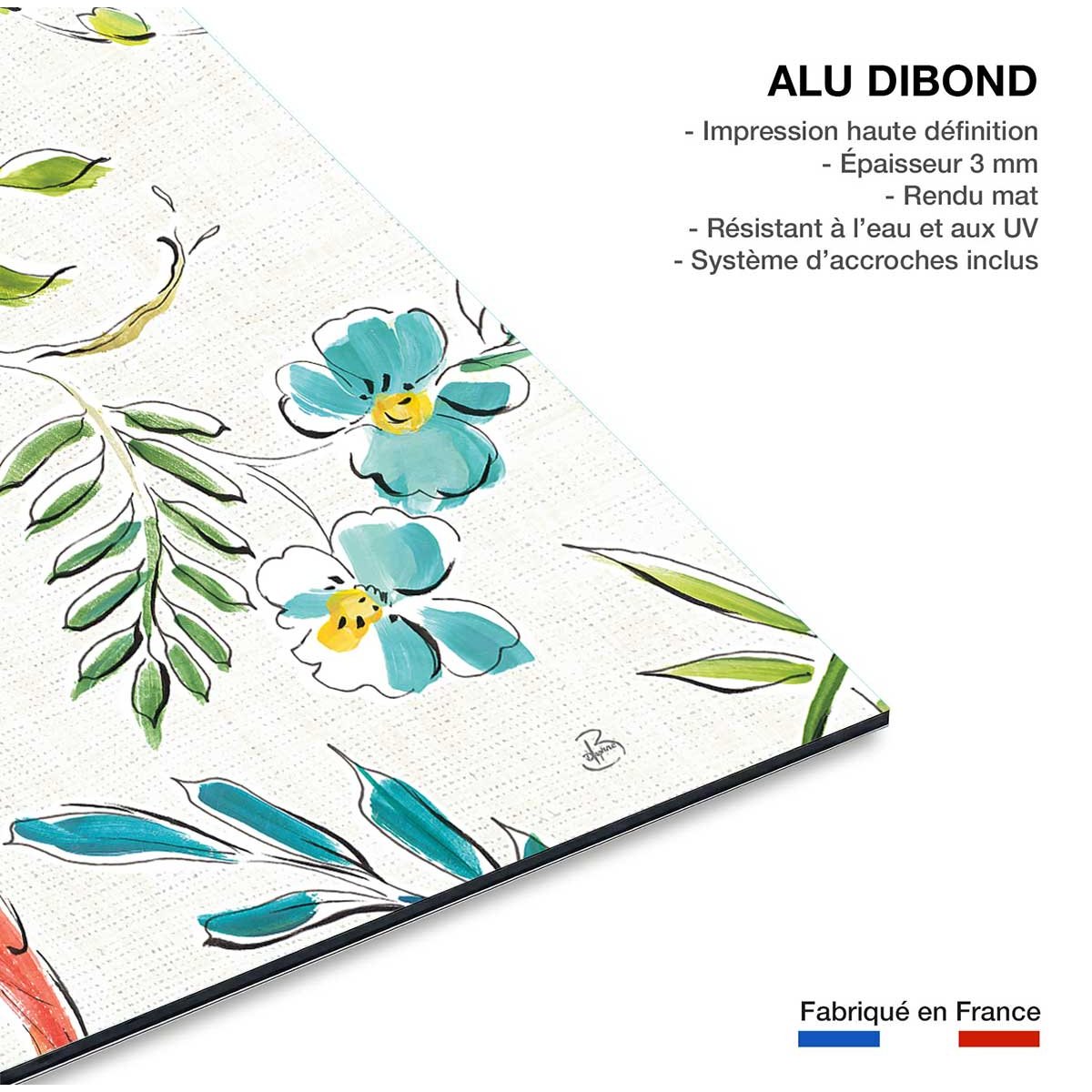 Tableau hibiscus, orchidée et cie tableau alu dibond, HEXOA