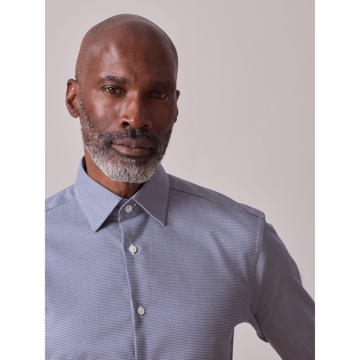 Chemise emblématique de la marque Signature bleu texturé, NEXT