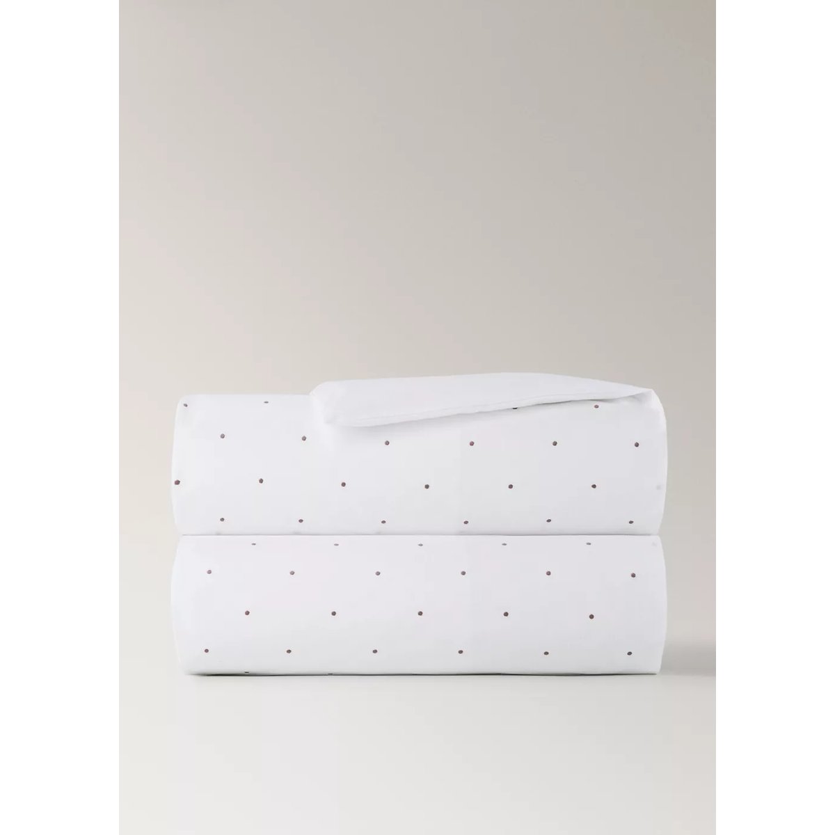 Housse de couette berceau percale de coton plumetis 100x120cm marron moyen, MANGO HOME