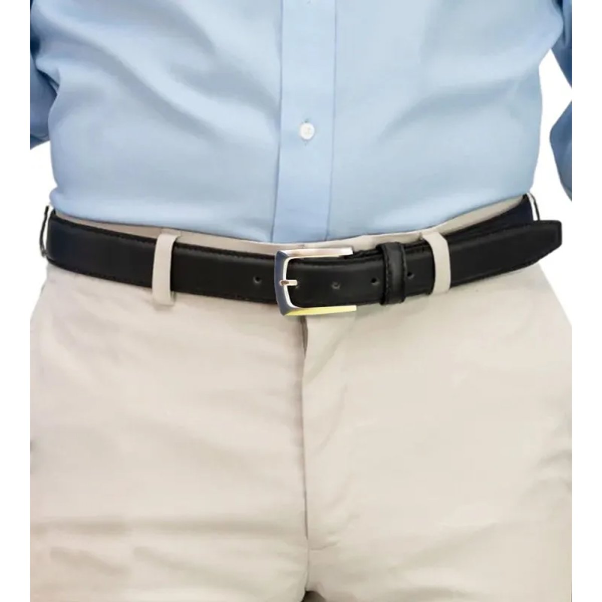 Ceinture avec boucle carrée LEWIS noir, DUKE