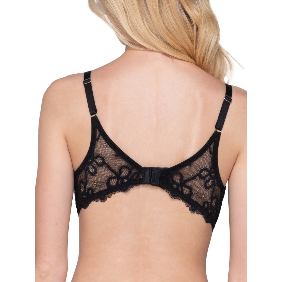 Soutien-gorge triangle sans armatures Daisy noir, LUNA SPLENDIDA
