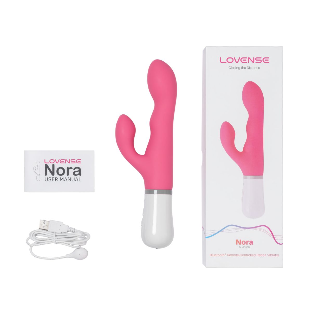 Vibromasseur point G avec appli connectée NORA rose, LOVENSE