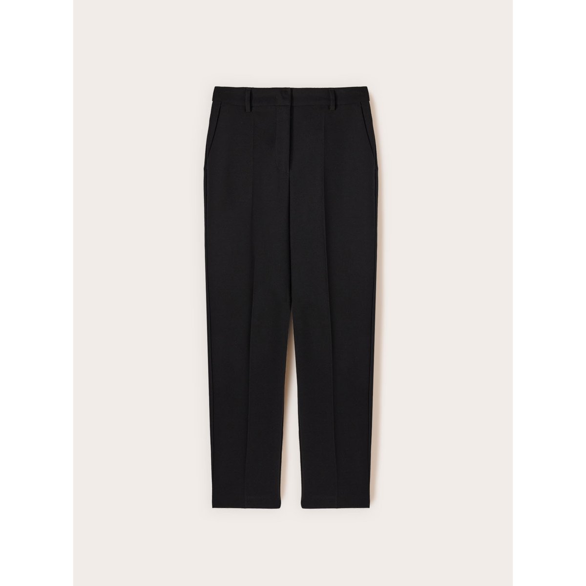 Pantalon regular avec pli repassé noir, MOTIVI