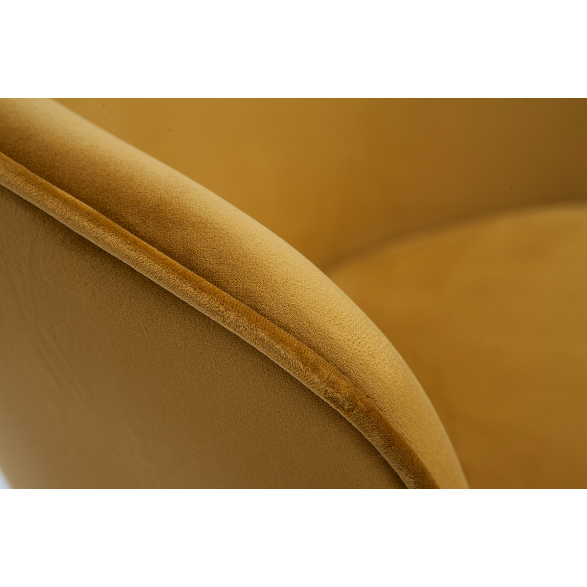 Chaises design en velours pieds métal (lot de 2) SERIF bronze, MILIBOO