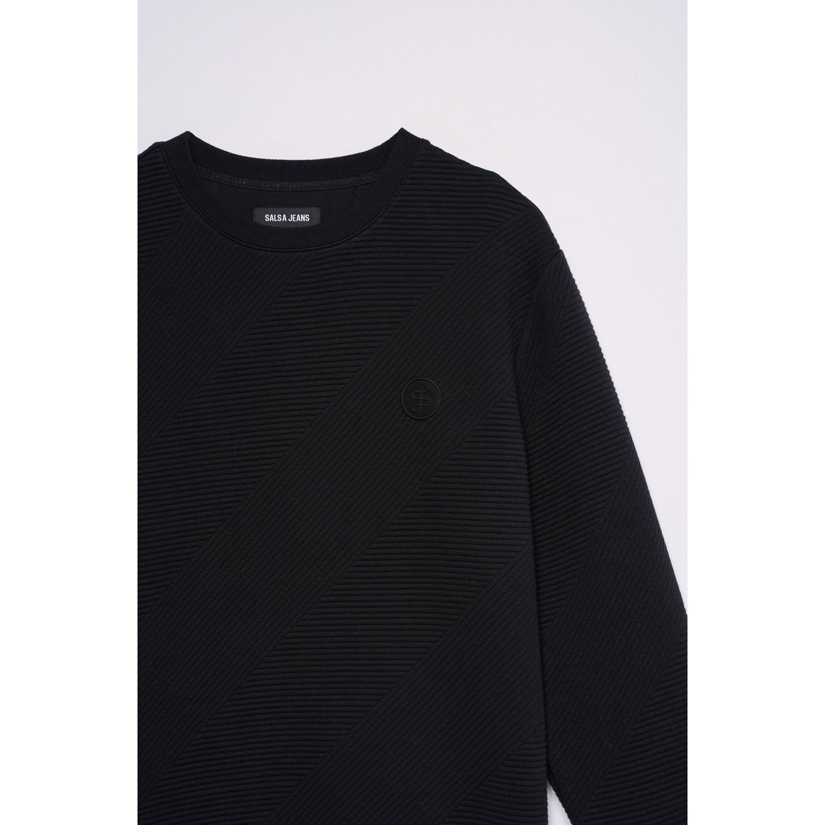 SWEAT À MOTIF EN RELIEF noir, SALSA JEANS