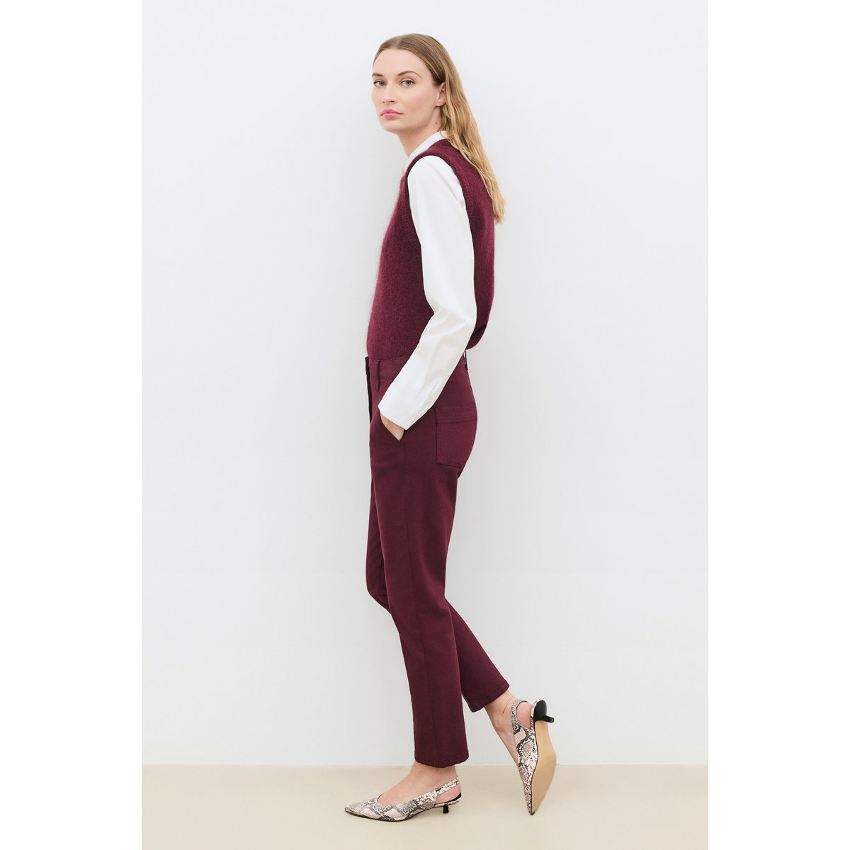 Pantalon slim workwear PBOBBY bordeaux, CAROLL