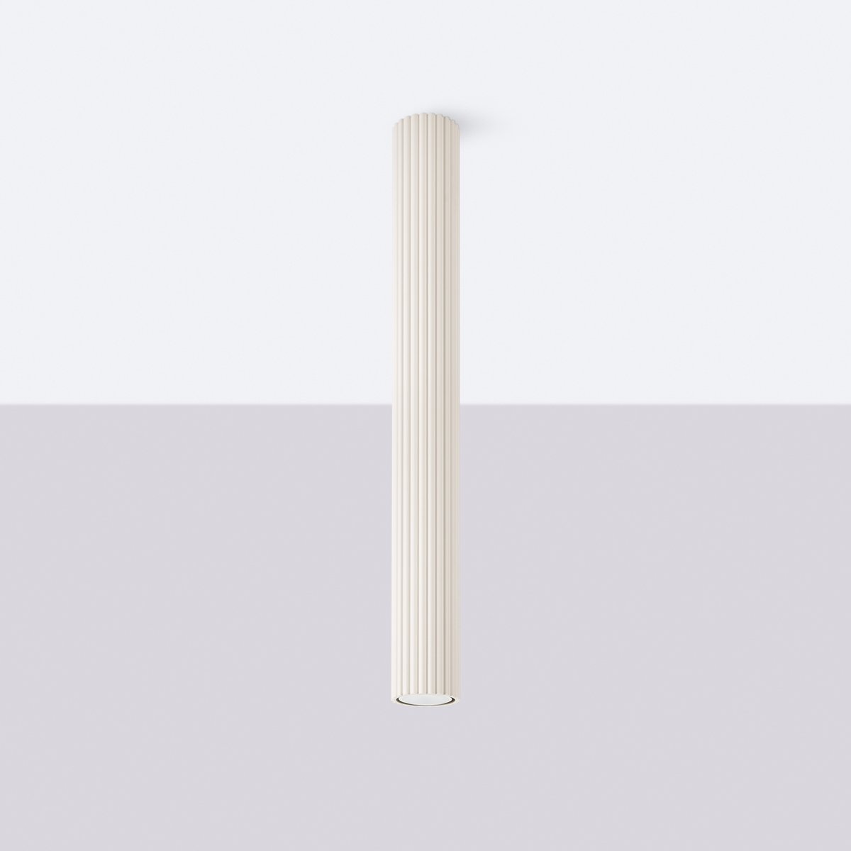 Plafonnier Aluminium Beige GU10 1 Karbon 60 beige, EDEN