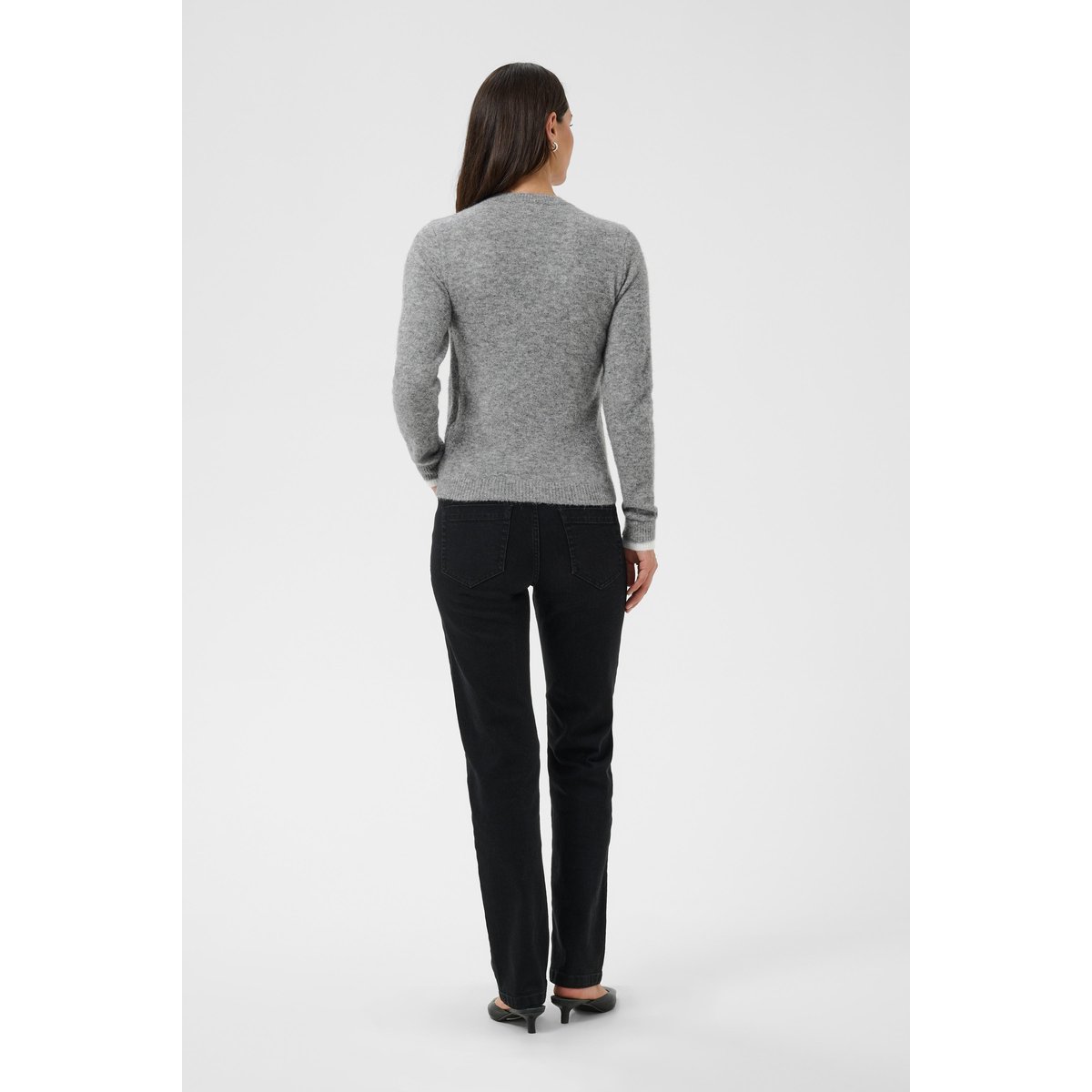 Pullover tricoté gris grey melange, KAFFE