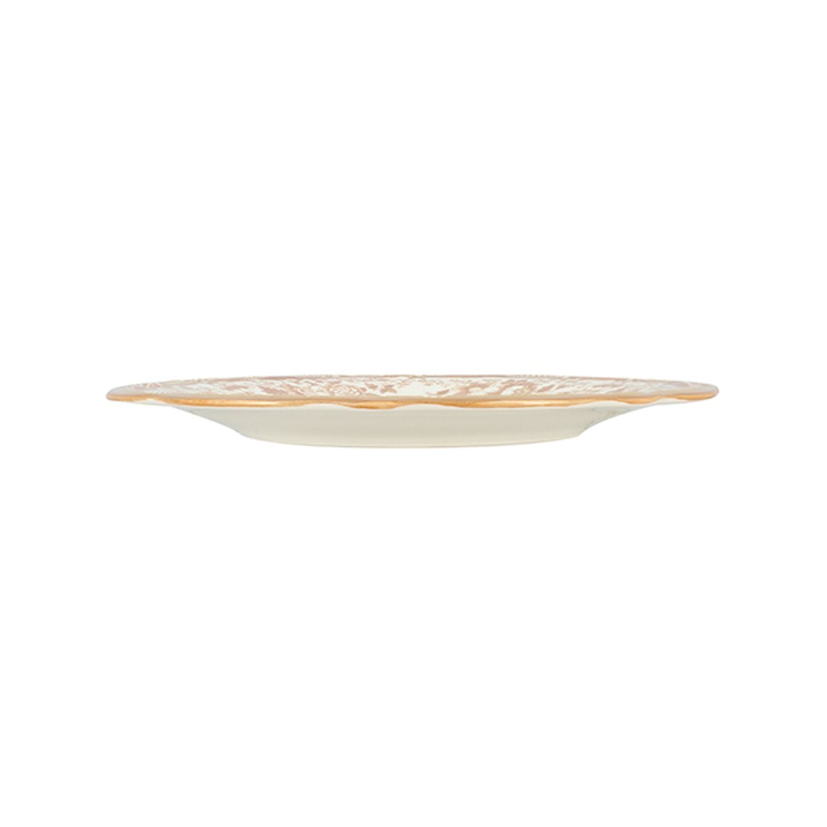 Lot de 6 assiettes plates en grès 26cm, FAUSTINE miel, NOVASTYL