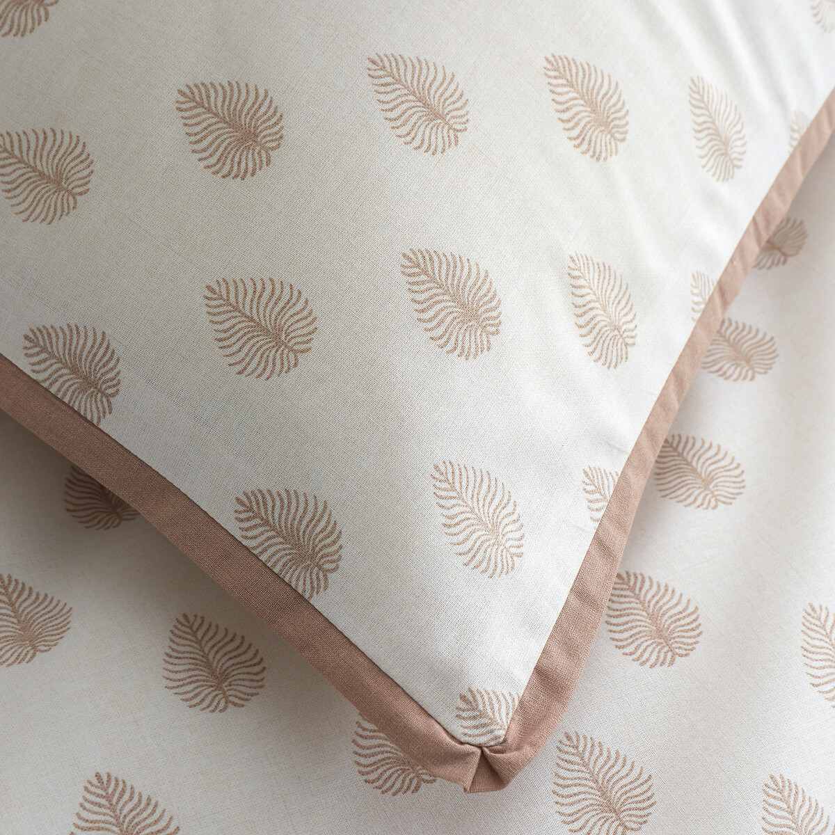 Jaipur Leaves Cotton Reversible Duvet Cover Set natural, EMILY BOND
