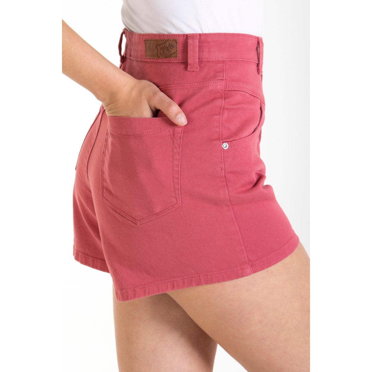 Short taille haute stretch GWENDOL rouge, RICA LEWIS