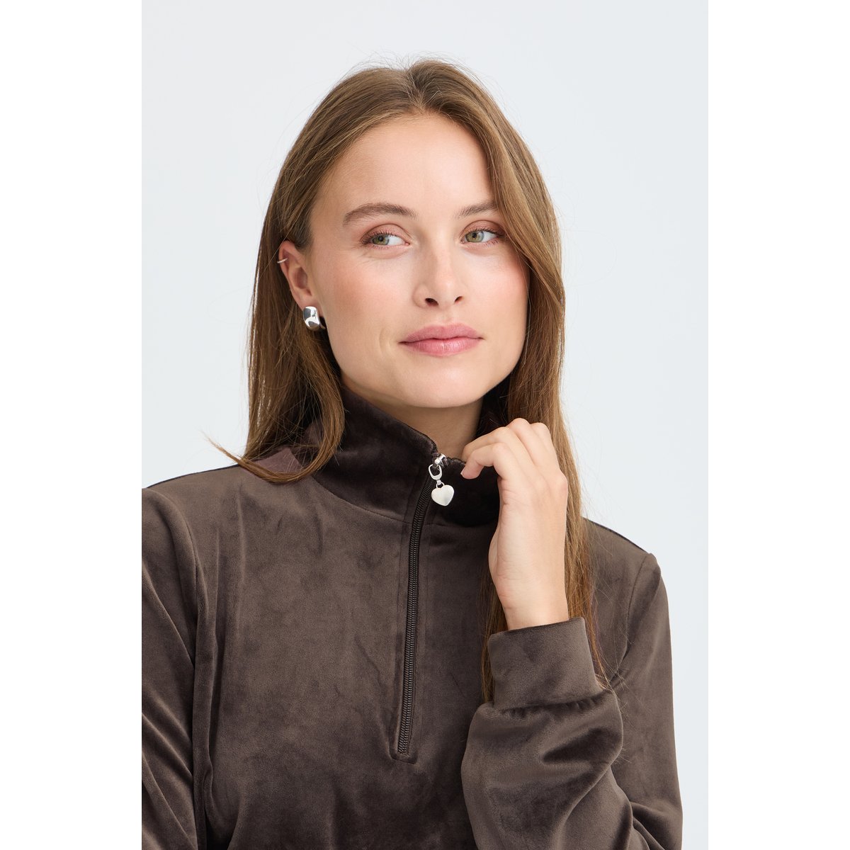 Sweatshirt marron java, B.YOUNG