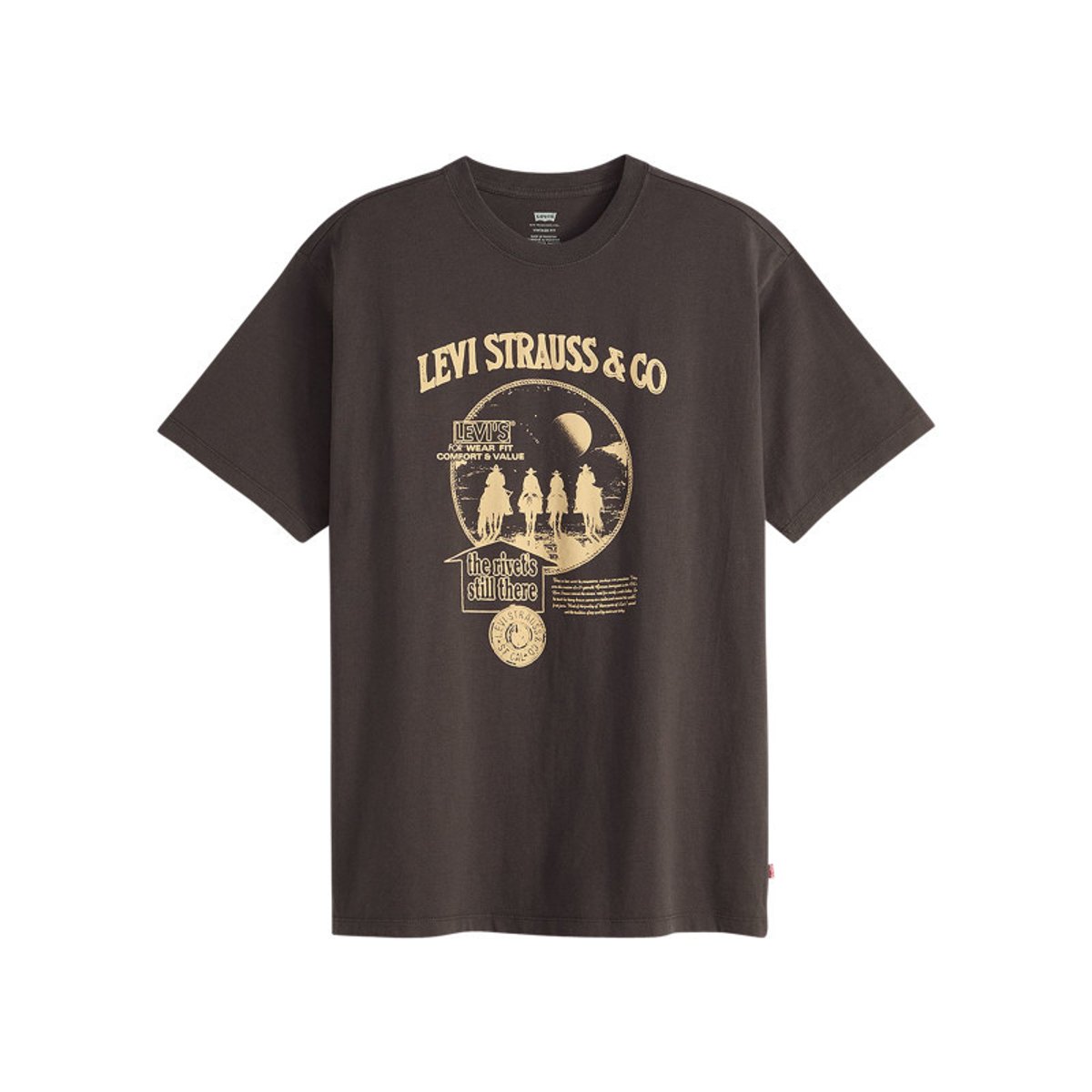 T-shirt noir avec un imprimé fantaisie et des manches courtes noir, LEVI'S