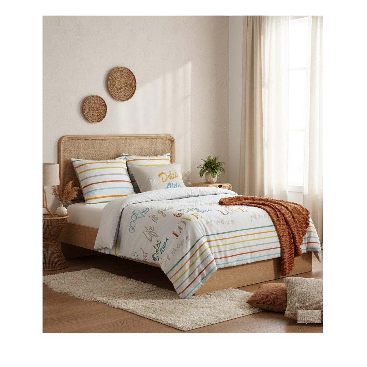 Parure de lit Dolce vita blanc, EDEN