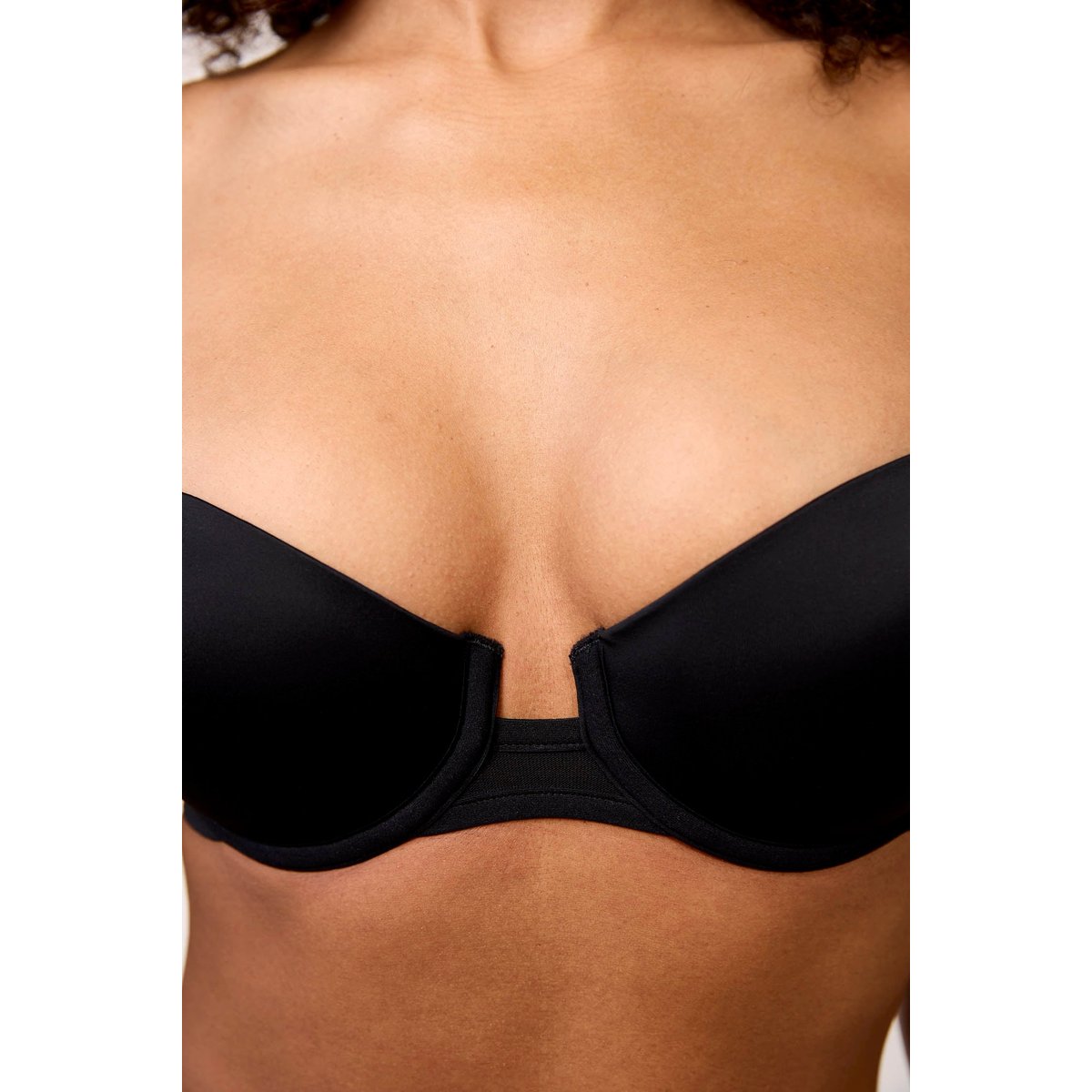 Soutien-gorge corbeille à coques en microfibre et tulle NUFIT noir, MAISON LEJABY