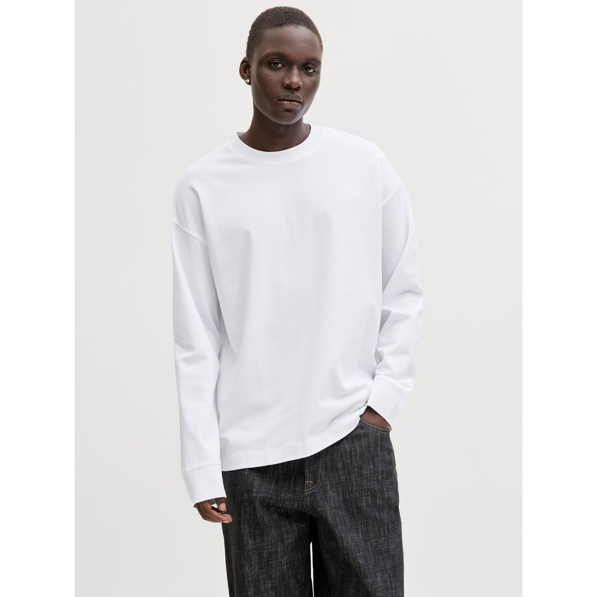 T-Shirt À Manches Longues white, JACK & JONES