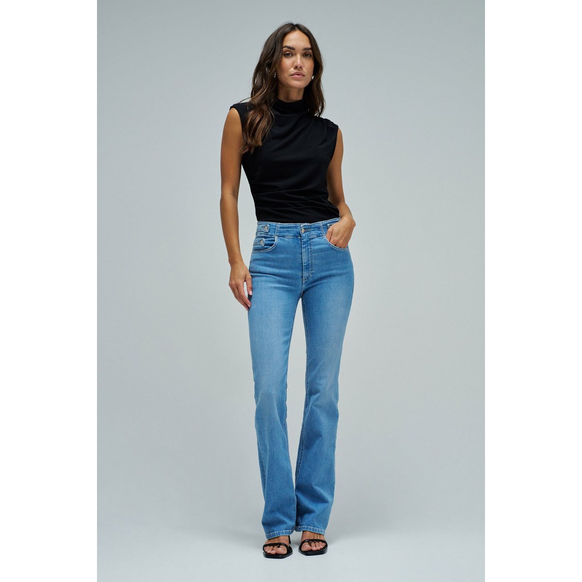 JEAN DESTINY PUSH UP BOOTCUT bleu denim, SALSA JEANS