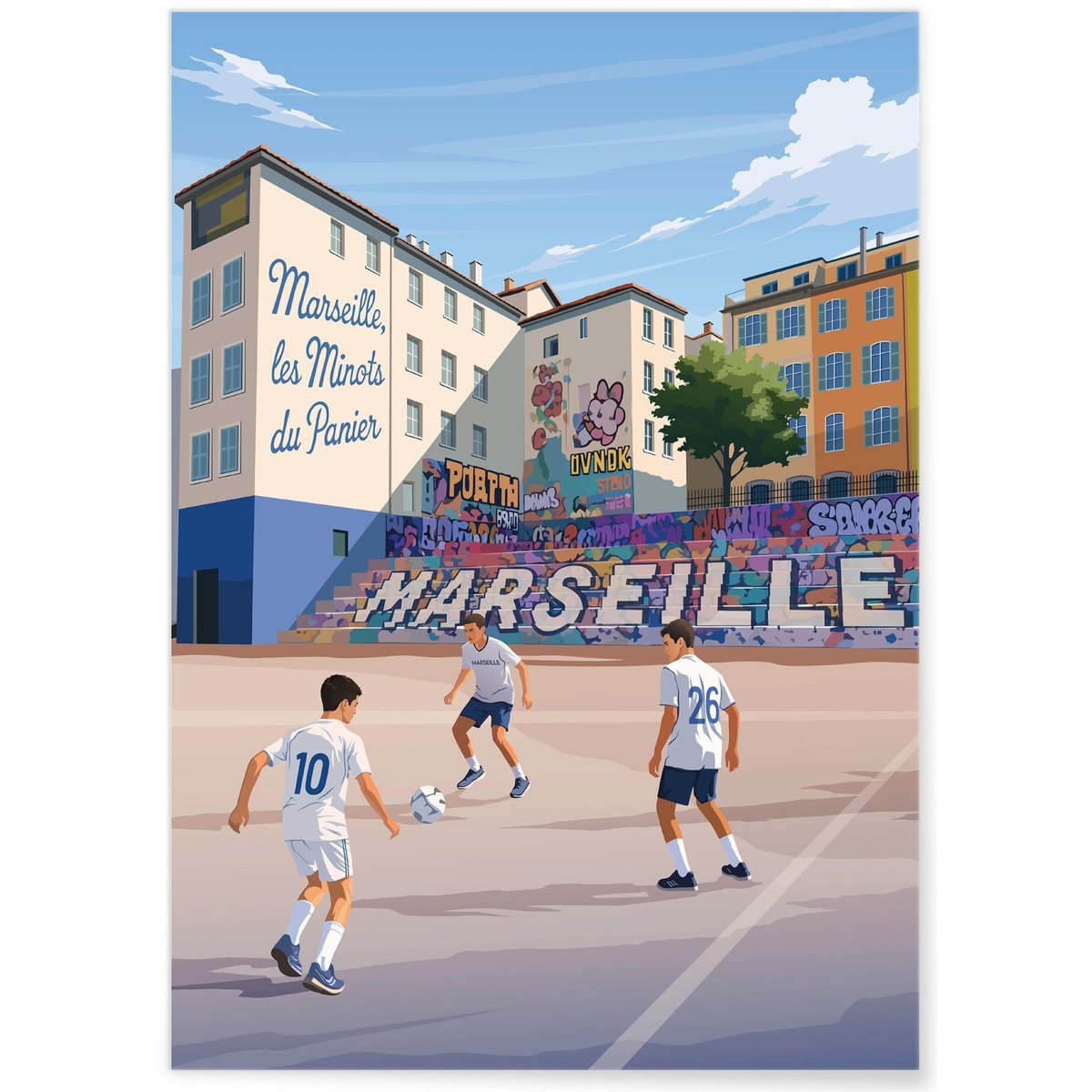 Affiche ville Marseille 5 Le quartier du Panier blanc, L'AFFICHERIE