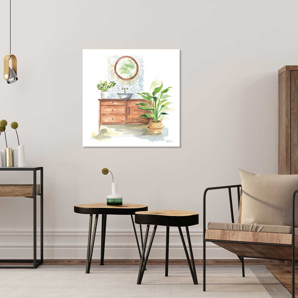 Tableau deco Greenery Bath tableau alu dibond, HEXOA