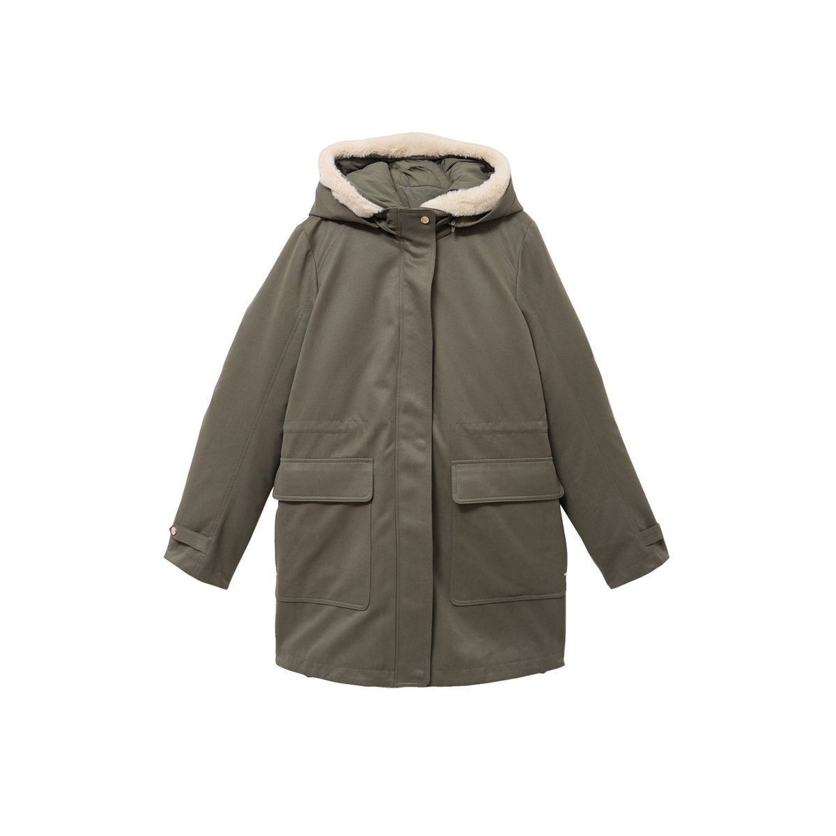 Parka cintrée 4 en 1 avec capuche vert kaki, BREAL