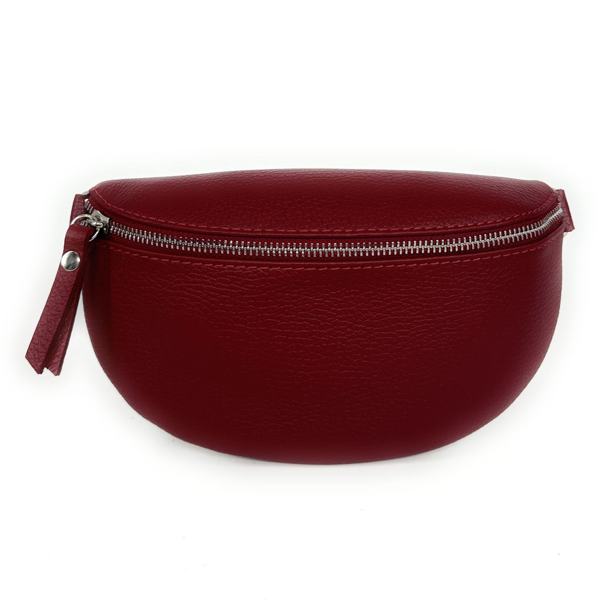 Sac banane en cuir grainé italien LOU bordeaux, OH MY BAG