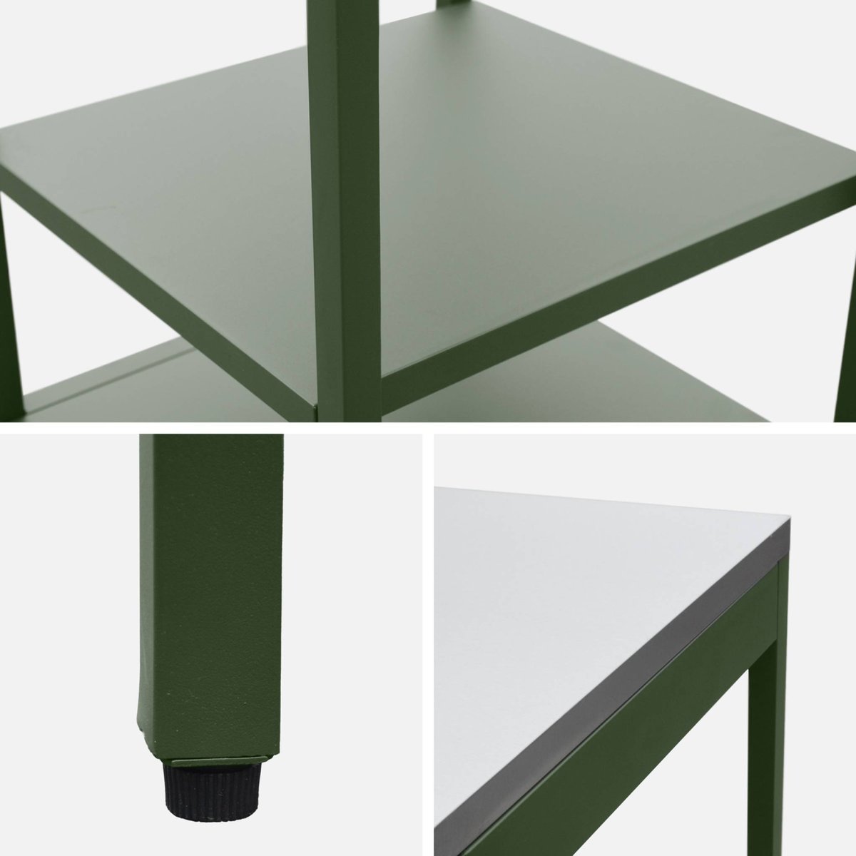 Module d'angle de cuisine extérieure acier 2 étagères L49cm NAXOS noir, SWEEEK