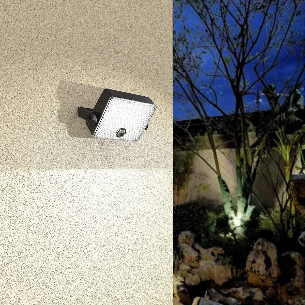 Projecteur solaire orientable FLICKY noir, LUMISKY
