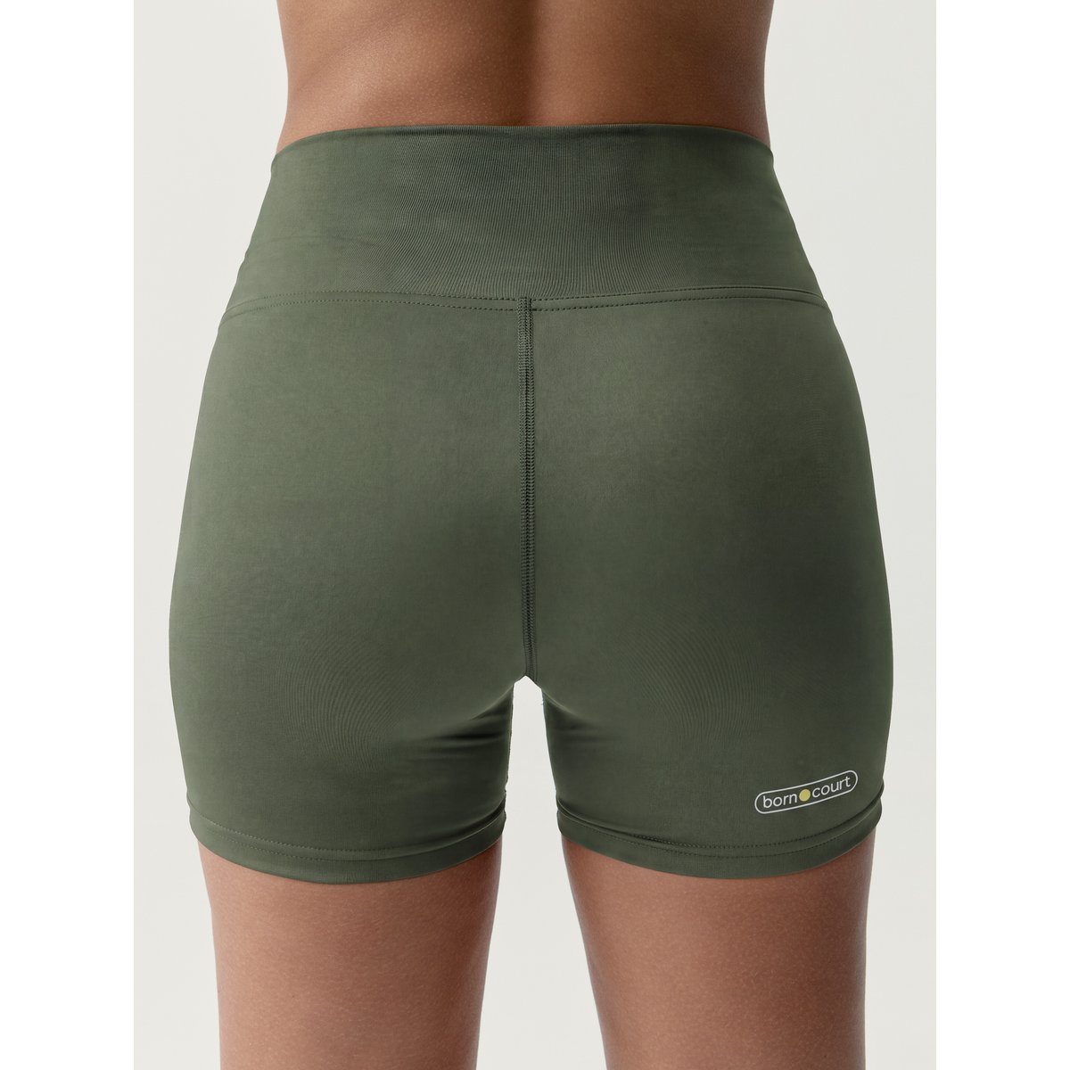 Short de sport femme Laver Court séchage rapide toucher doux vert kaki feuille, BORN