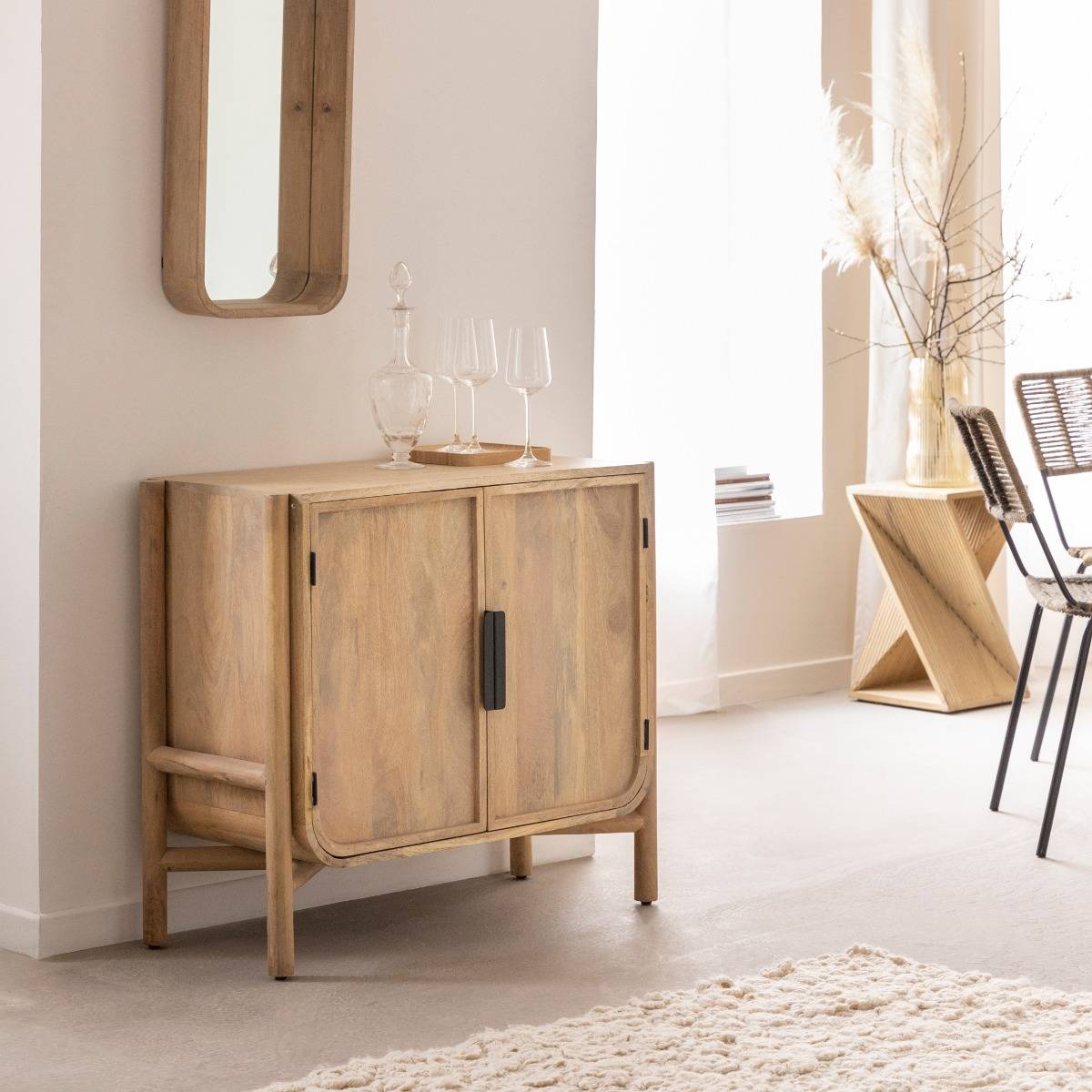 Buffet en bois de manguier NOVA bois clair, MADE IN MEUBLES