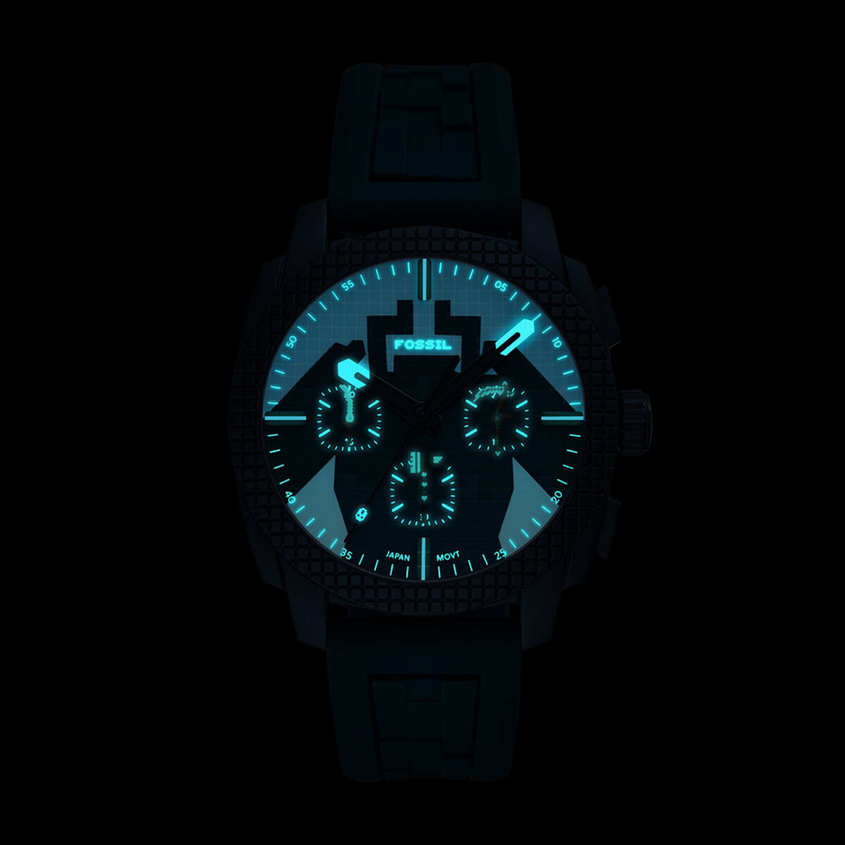 Montre Analogique MINECRAFT bleu bleu bleu, FOSSIL