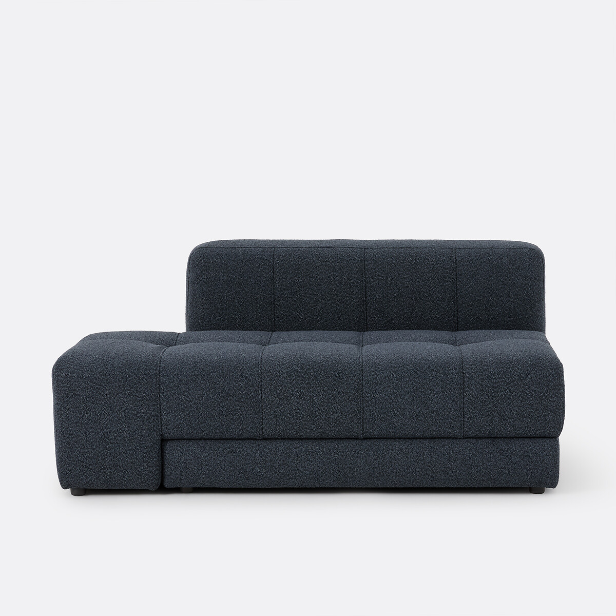 Banquette assise pivotante, gauche, modulable, en bouclette fine, FANO bleu, LA REDOUTE INTERIEURS
