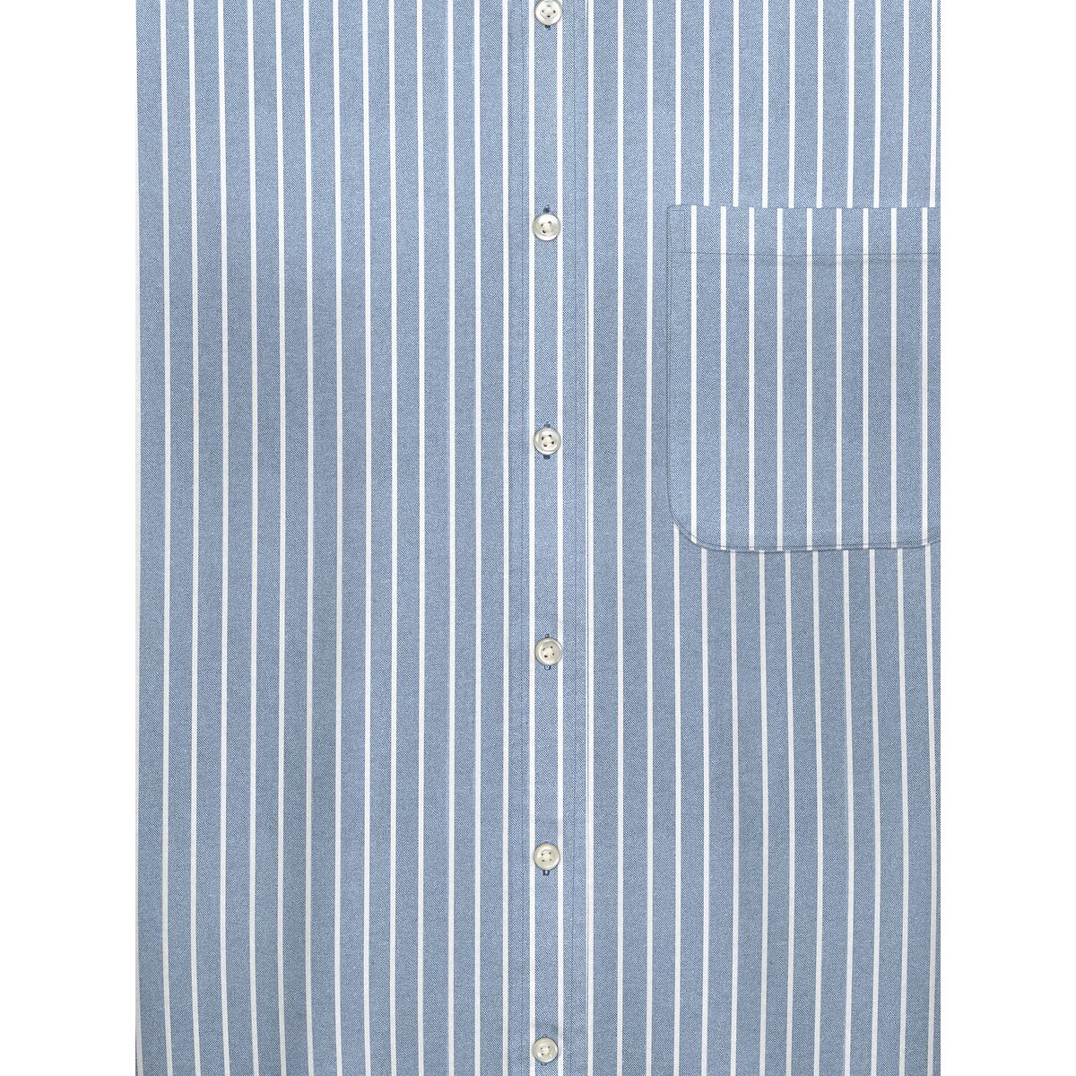 Chemise manches longues Oxford bleu rayé, ONLY & SONS