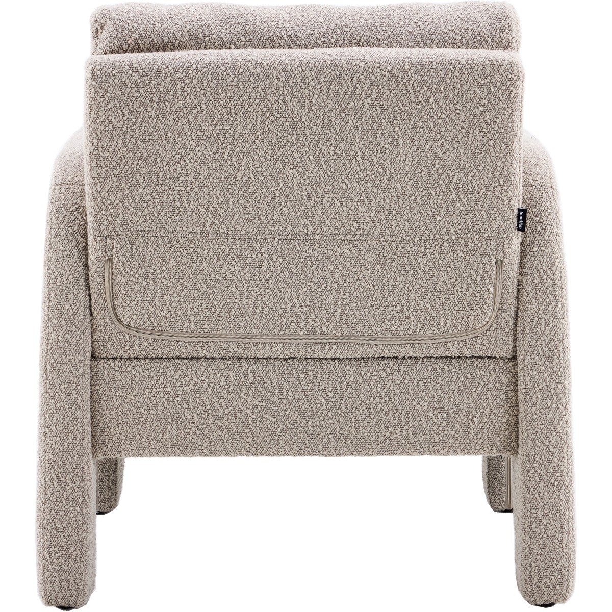 fauteuil en tissu bouclé - NIKO taupe, HOMIFAB