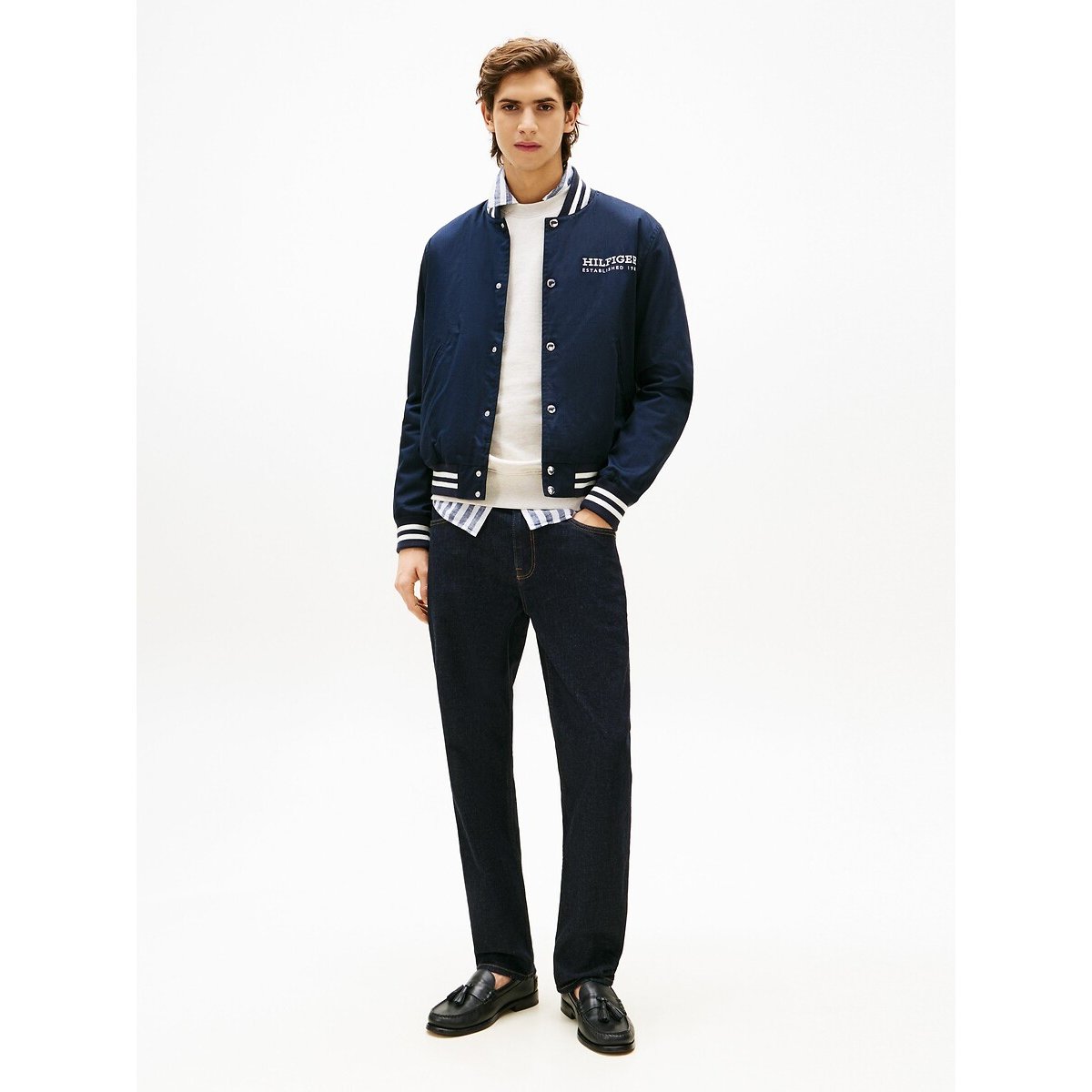 American Varsity Jacket navy blue, TOMMY HILFIGER
