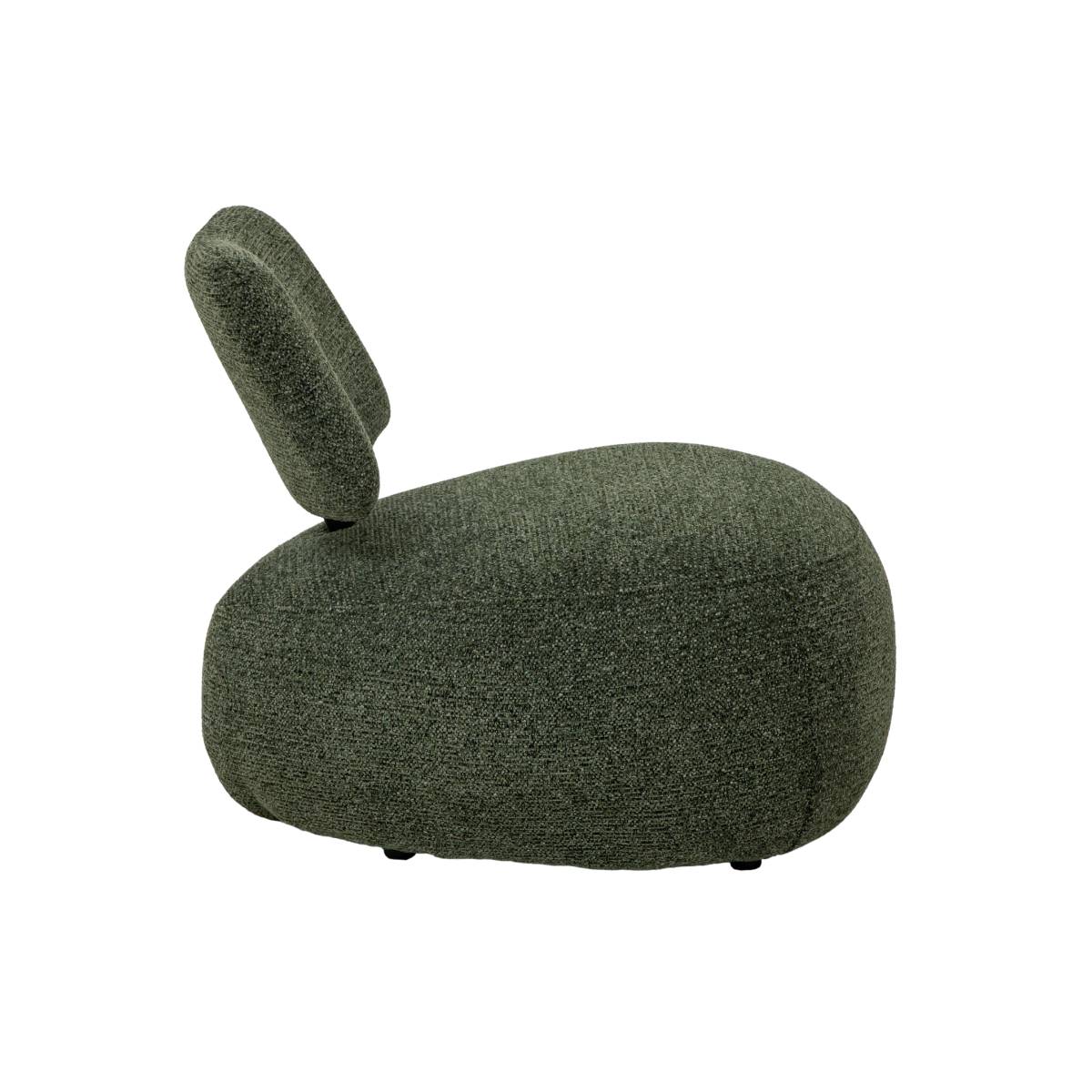 Fauteuil en tissu bouclette TÉRÉSIA vert, MADE IN MEUBLES 