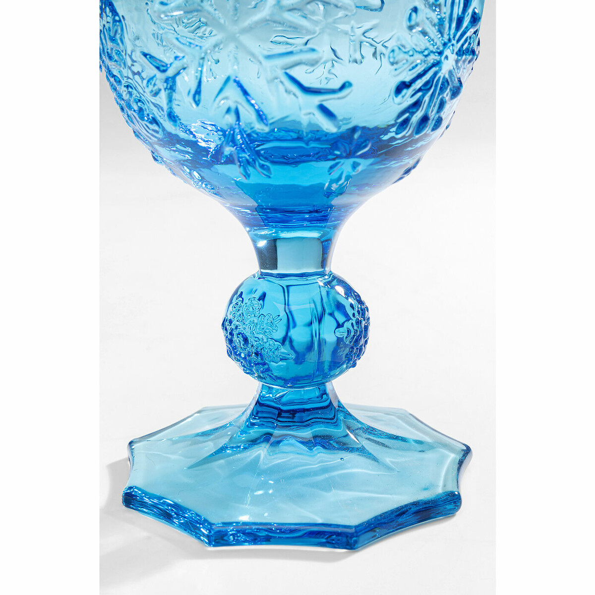 Verre à vin Ice Flowers bleu bleu, KARE DESIGN