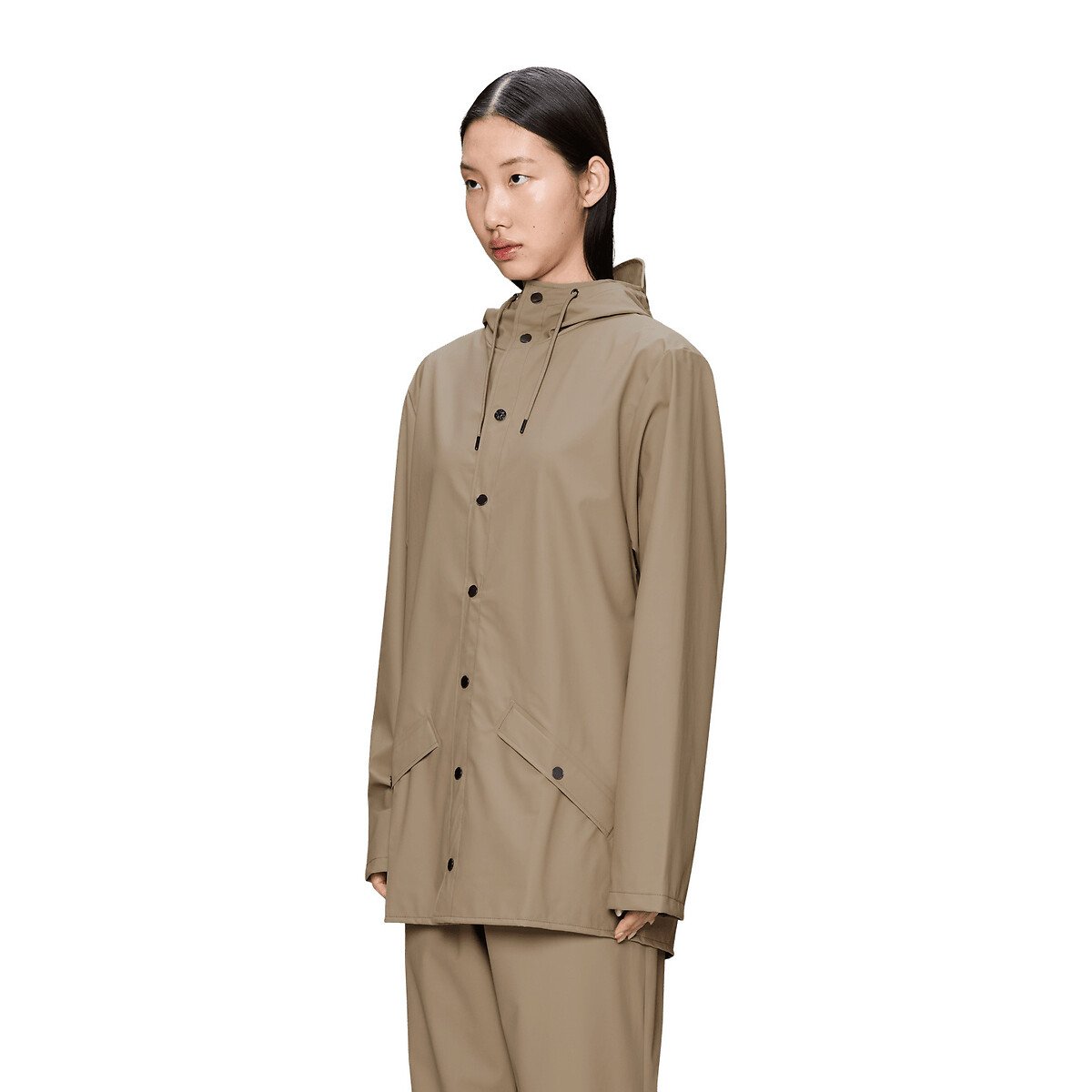 Giacca con cappuccio impermeabile unisex, JACKET beige, RAINS