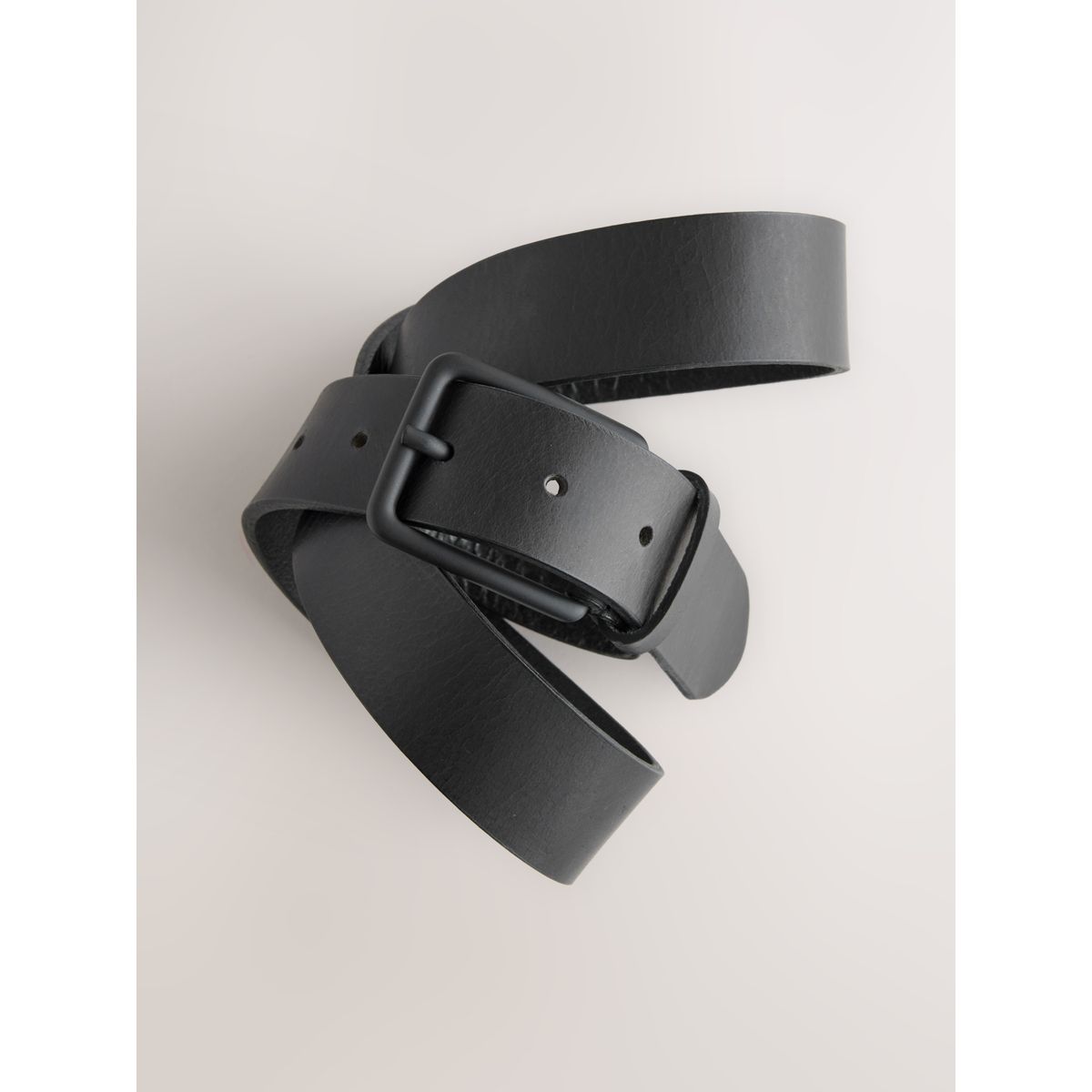 Ceinture décontractée en cuir noir, NEXT