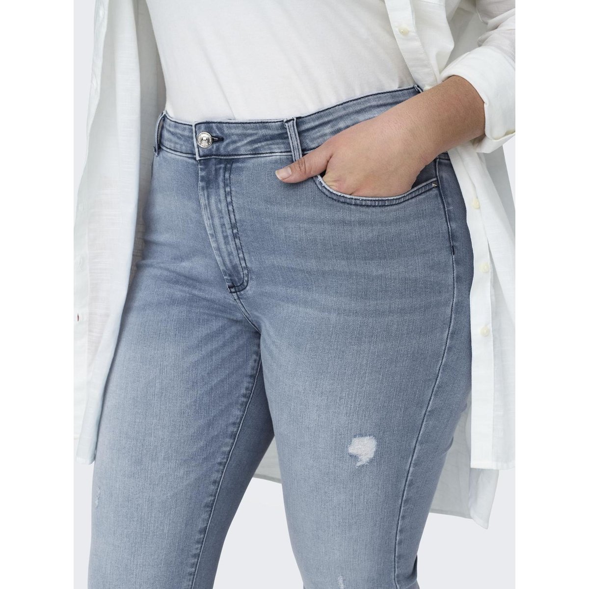 Jean Flared light blue denim, ONLY CARMAKOMA