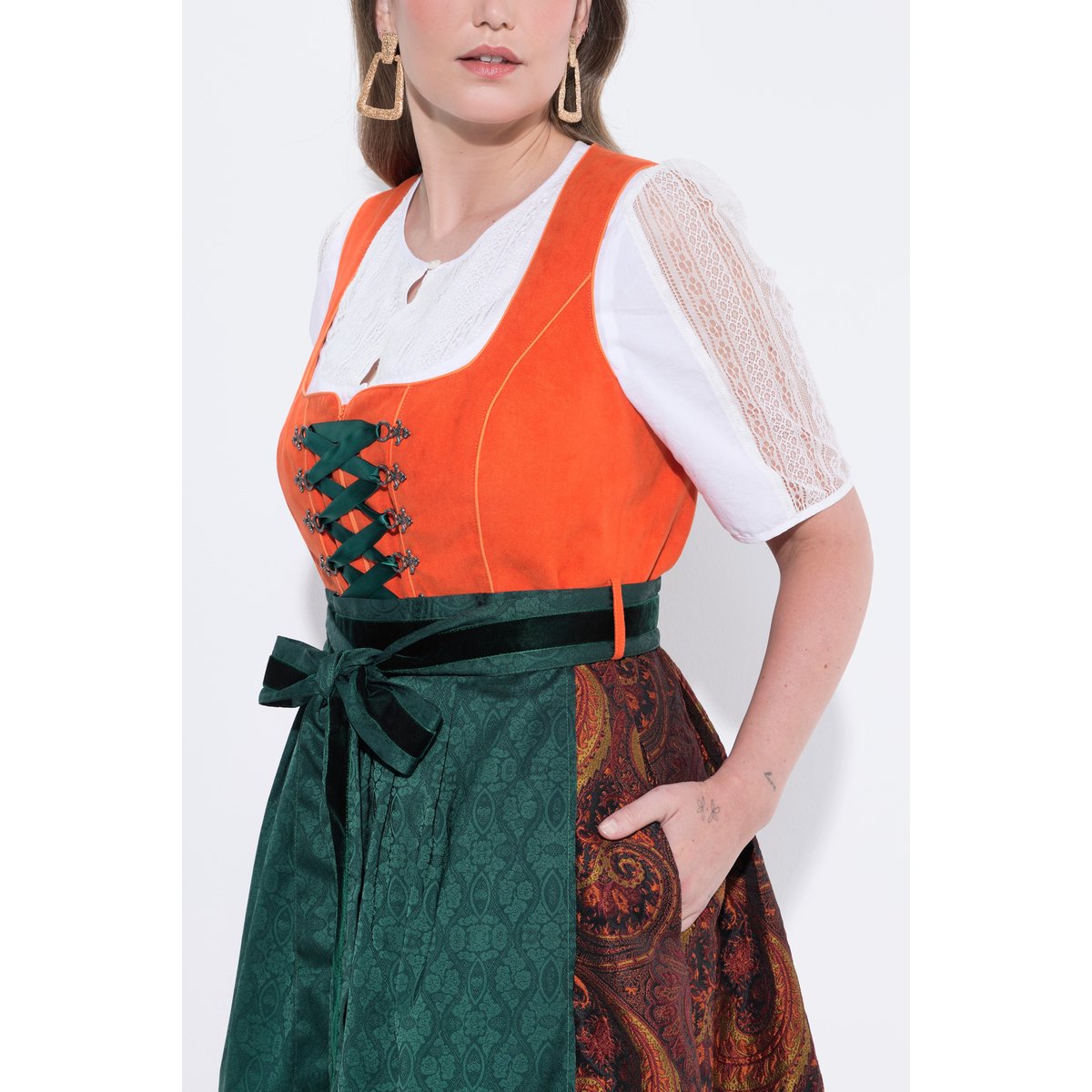 Costume traditionnel bavarois, effet daim rouille, ULLA POPKEN