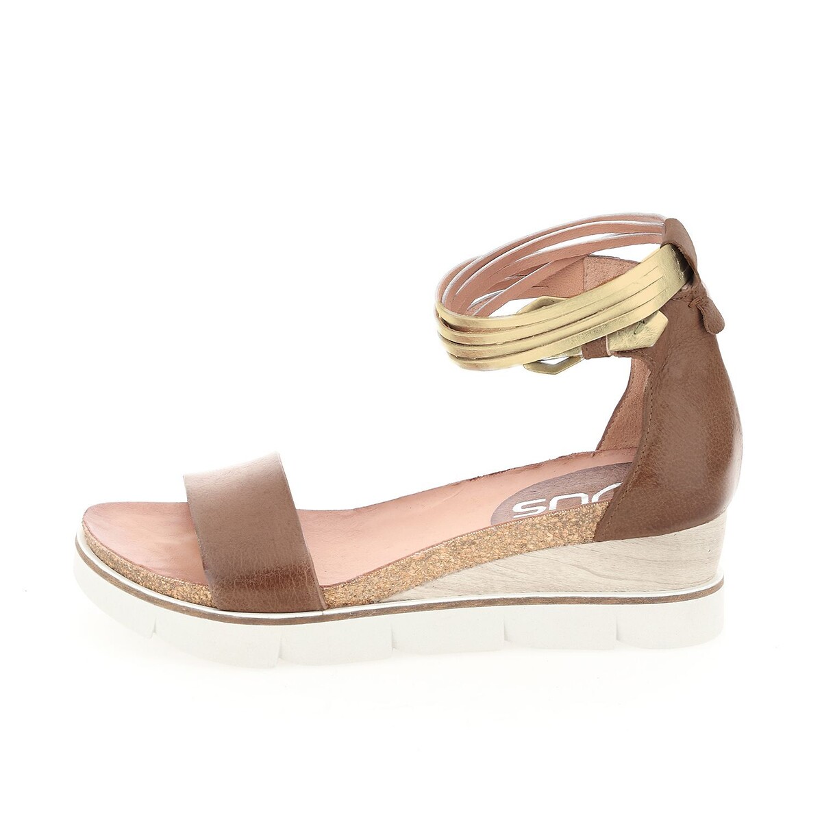 Leather Wedge Sandals camel, MJUS