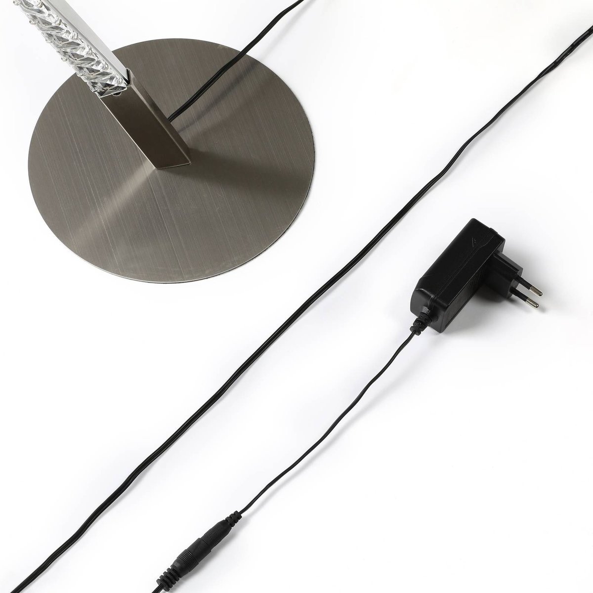 Lampadaire en aluminium moderneLED, Criostal aluminium, transparent, LINDBY