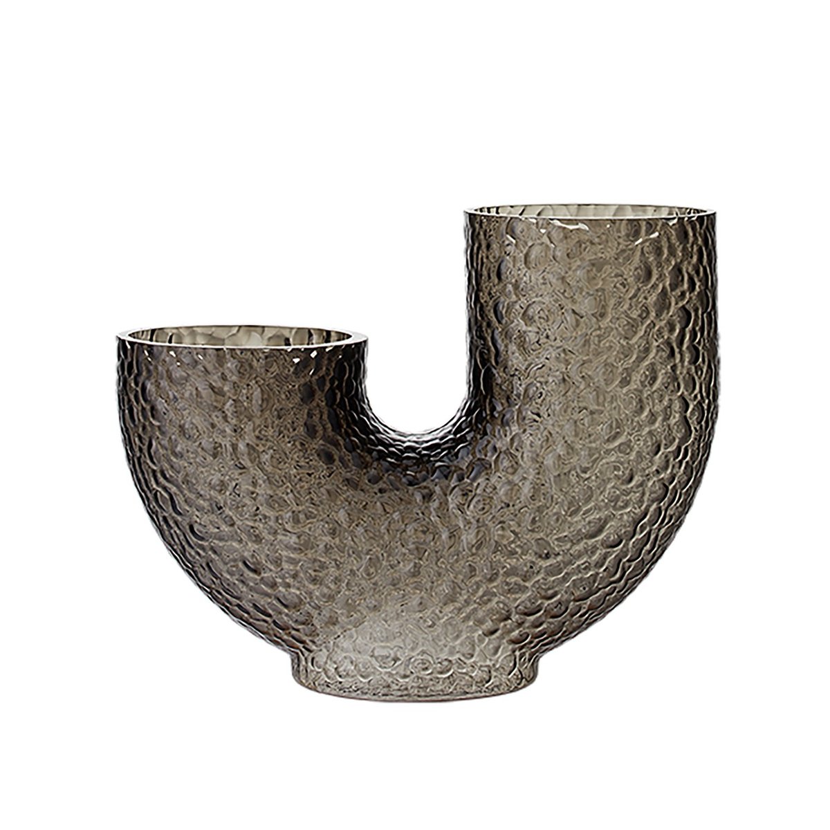 Vase Verre Soufflé H 26 cm Arura noir, AYTM