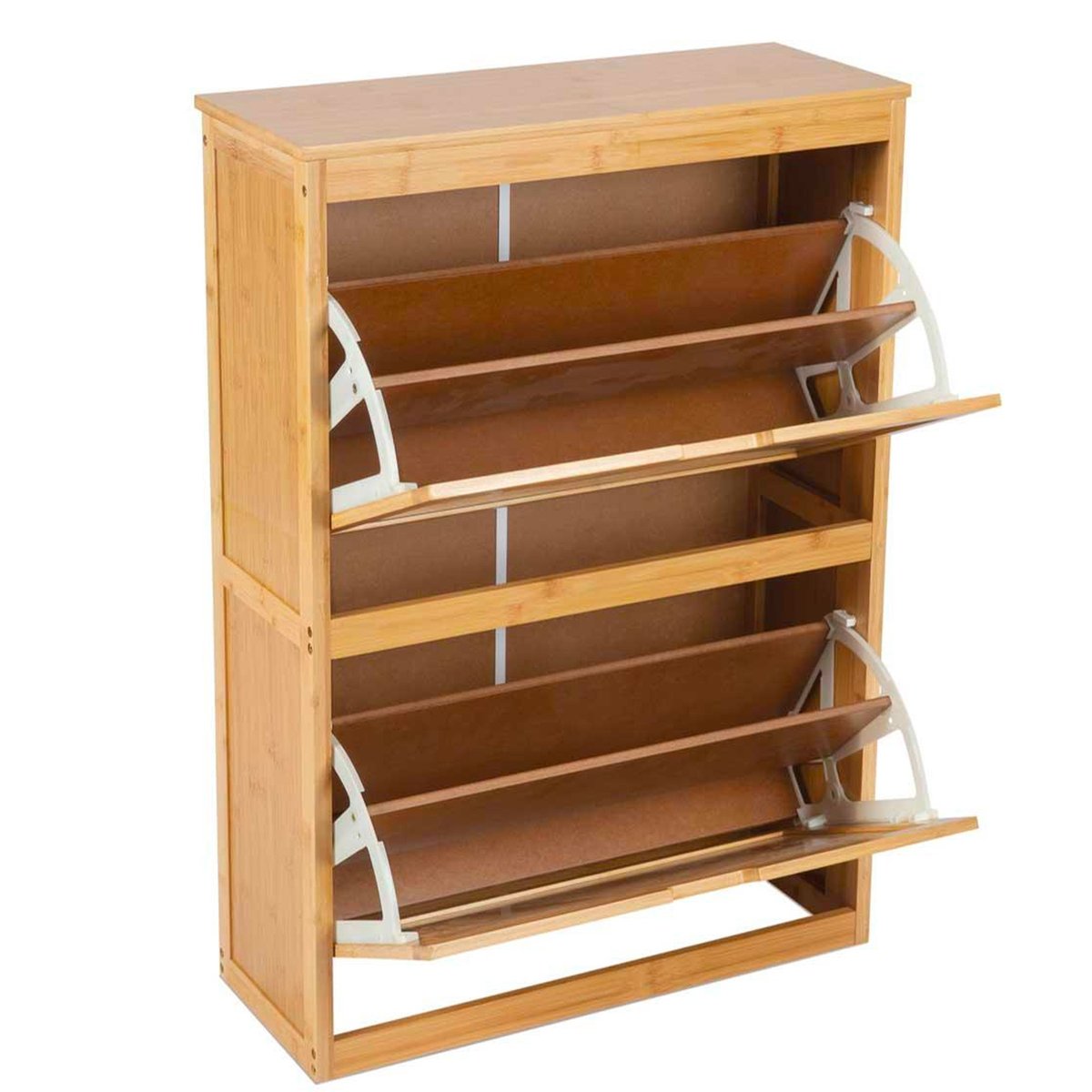 Meuble à chaussures bois 2 placards 63x42x81cm bois, WADIGA