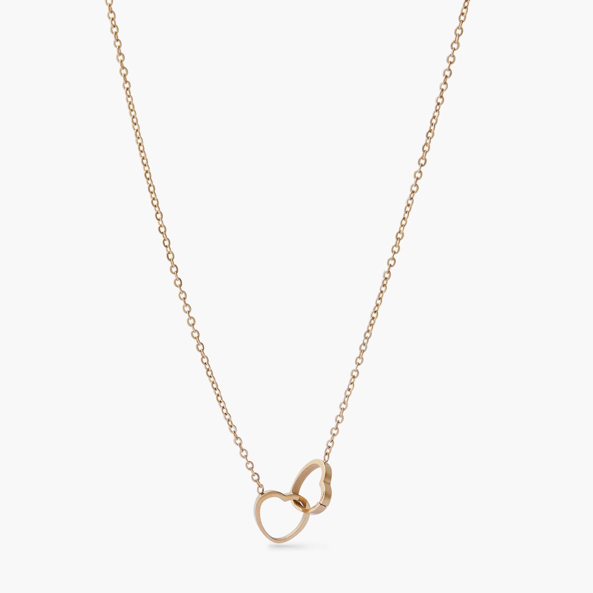 Collier cœur entremêlés acier inoxydable doré, BALABOOSTE