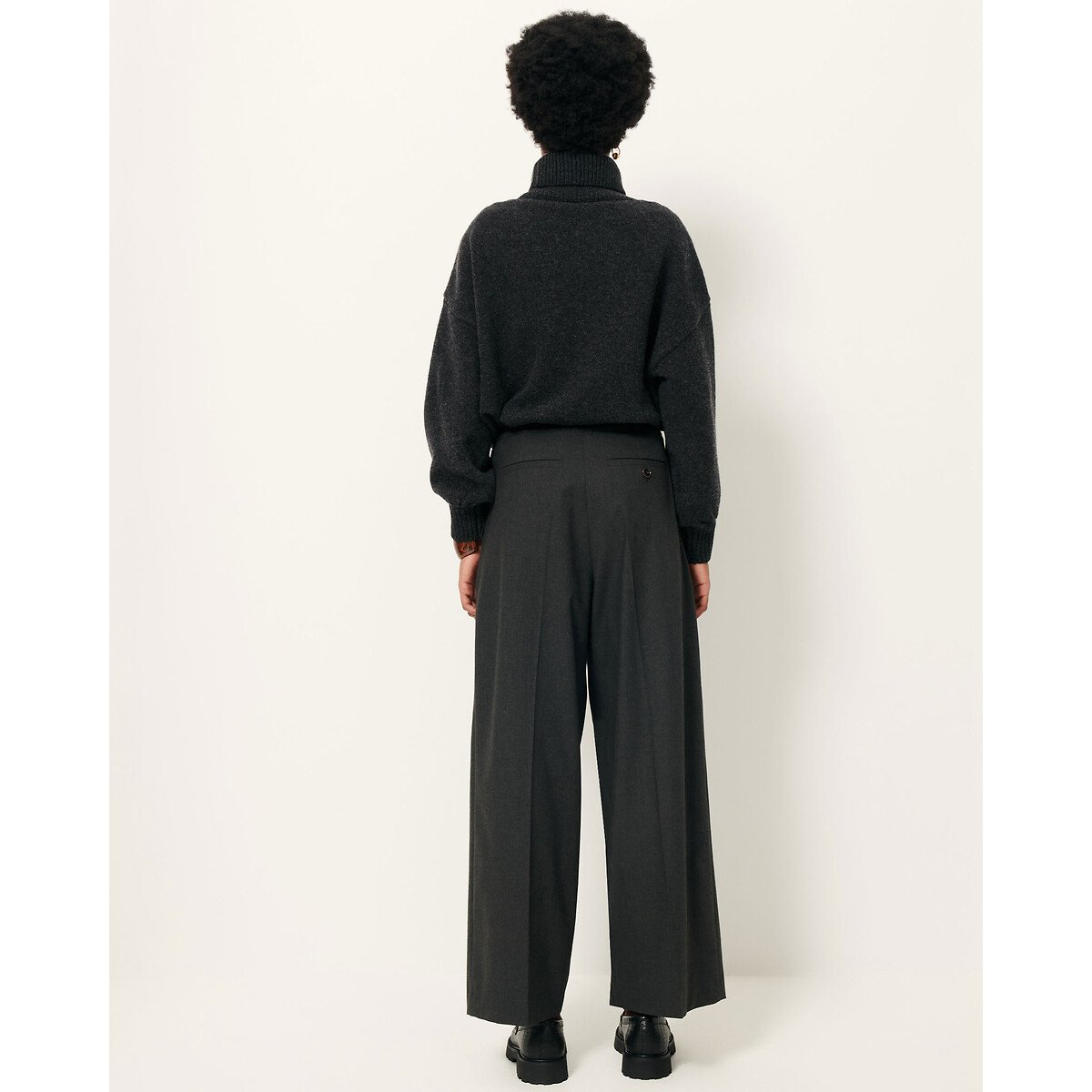 Pull en laine à col roulé, NIKO carbone, SESSUN