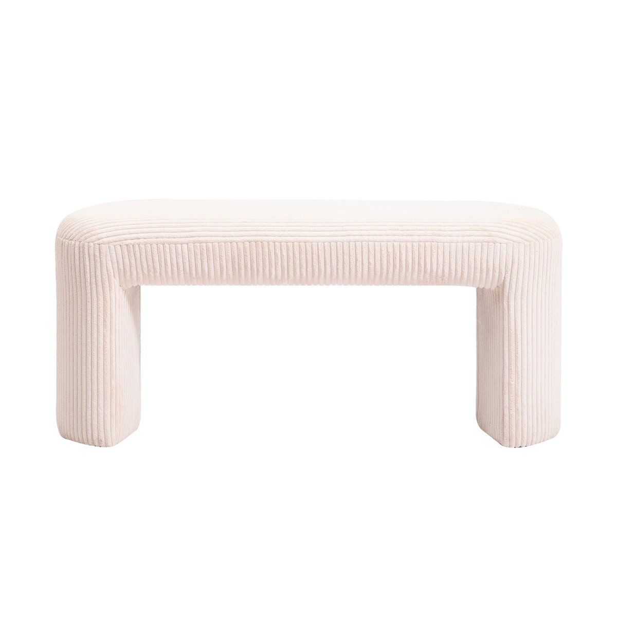 Banc style scandinave, velours, RIGA beige, NORDLYS