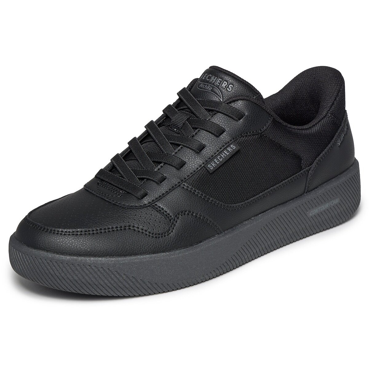Baskets Slips-Ins : ARCH FIT COURT BREAK-KOMFORTA noir, SKECHERS